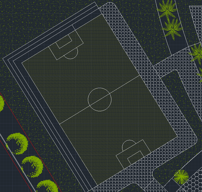 Sports court and green boundary detail.