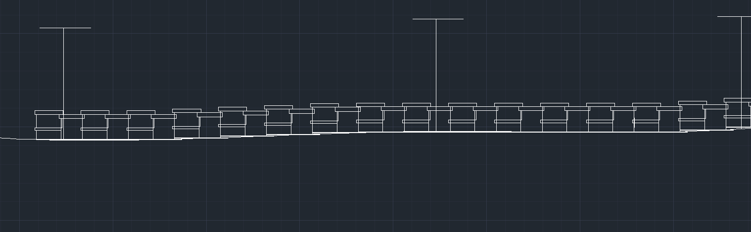 Longitudinal housing section drawing.