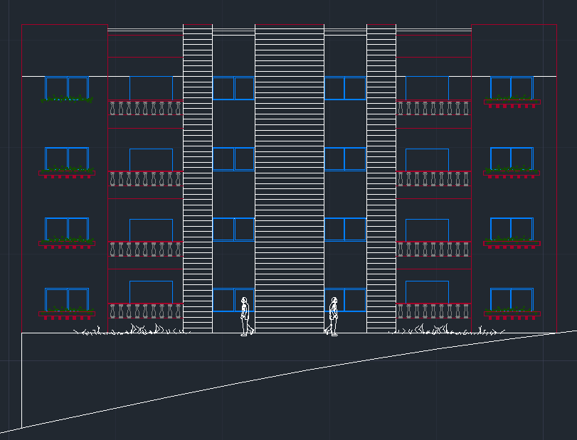 Main residential front elevation.