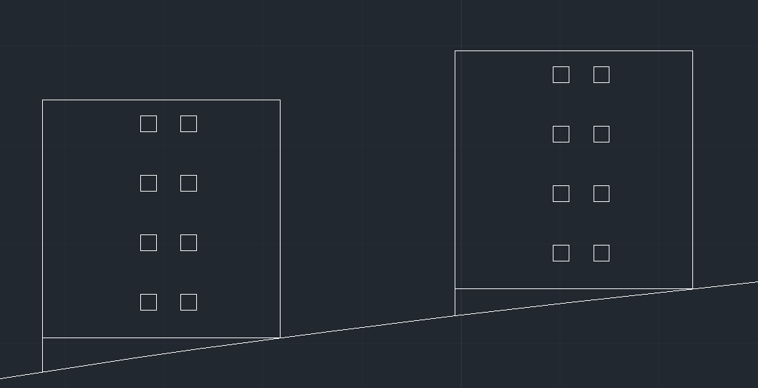 Building massing elevation study.