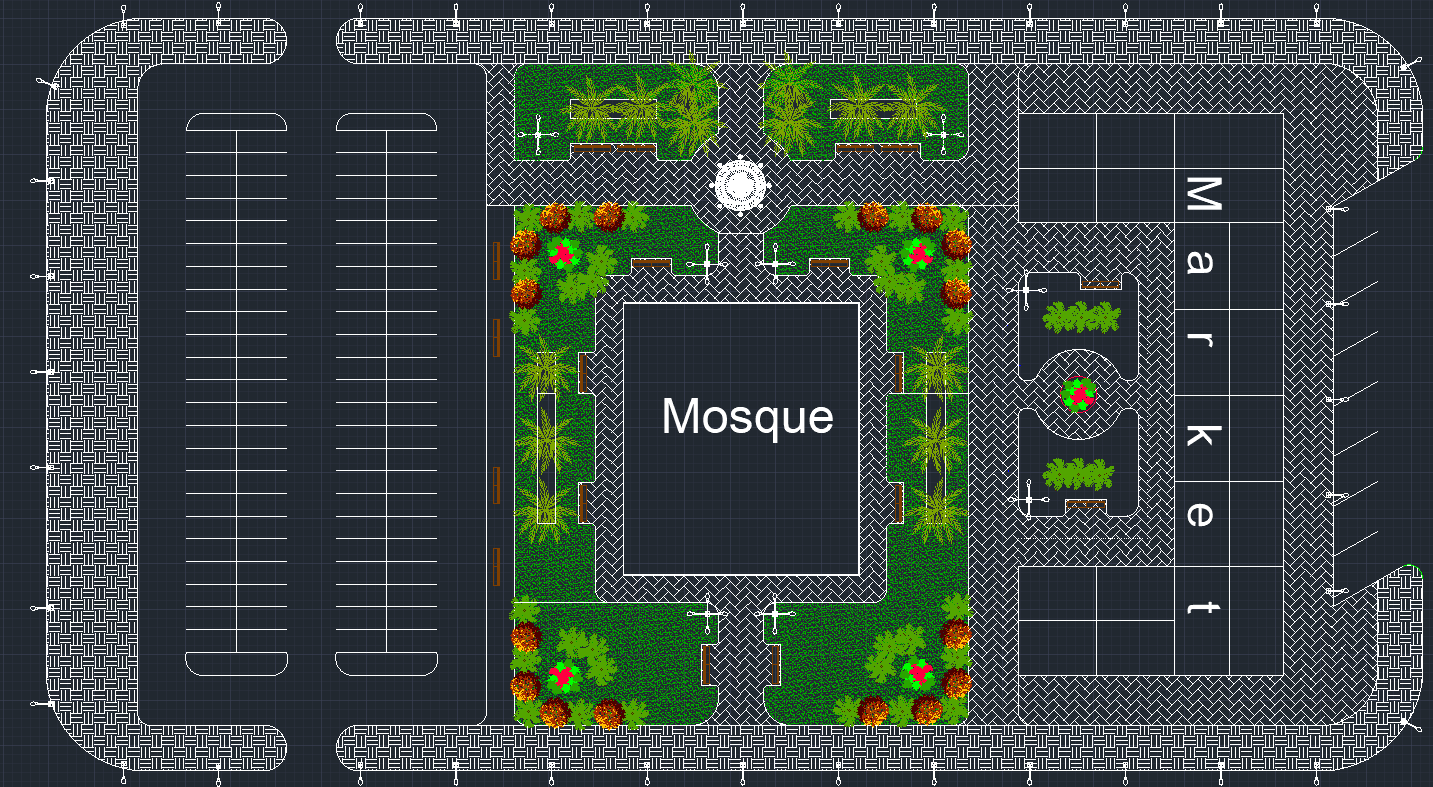 Mosque and market planning detail.