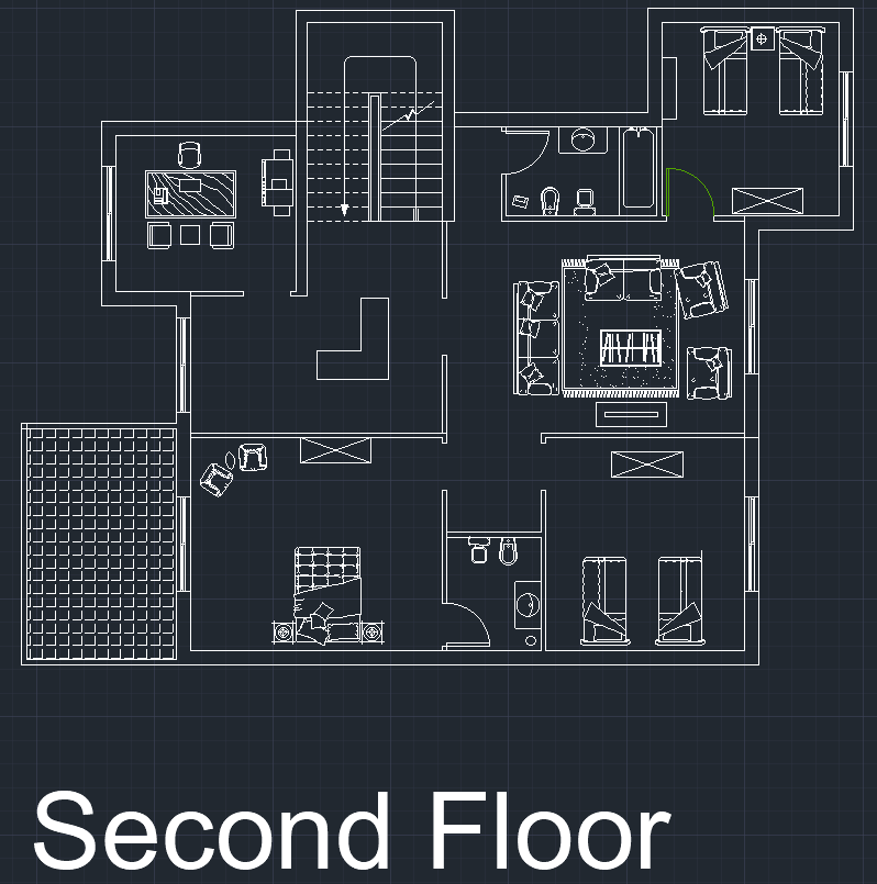Second-floor architectural layout.