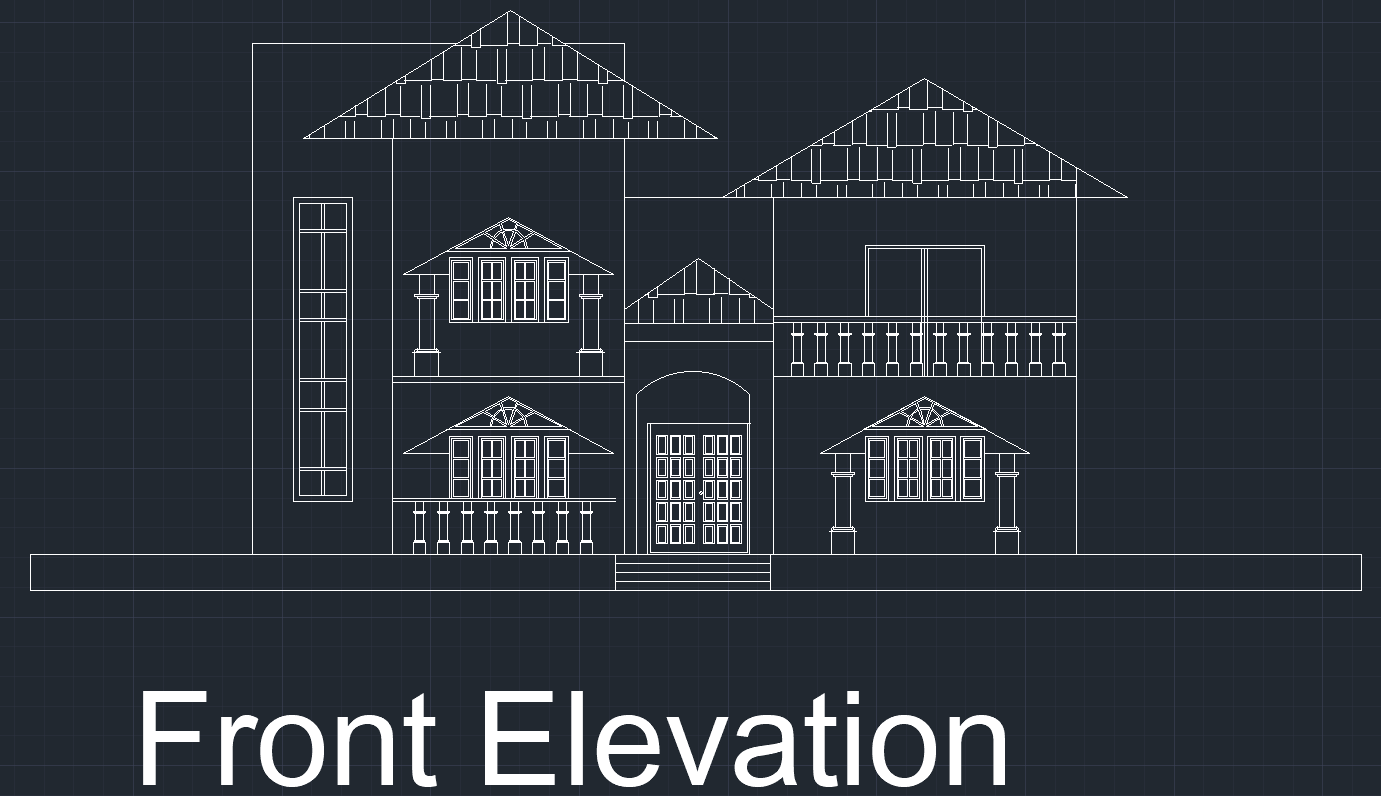 Front elevation facade option.