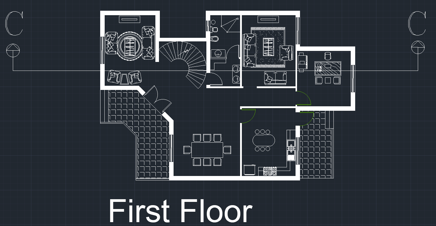 First-floor plan detail.