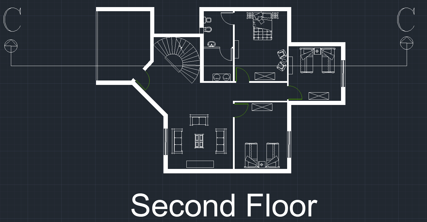Second-floor plan detail.