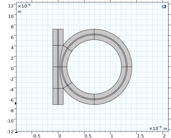 COMSOL optical ring resonator geometry