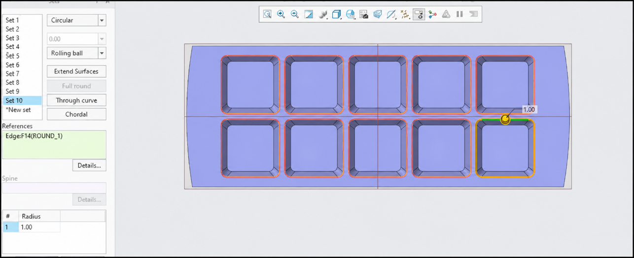 Horizontal edge rounds