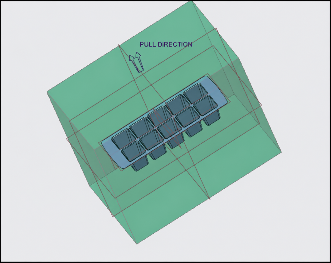 Mould volume initial block