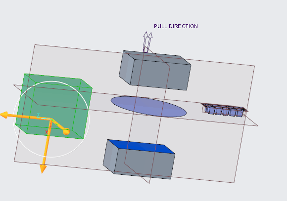 Ice tray mould opening simulation