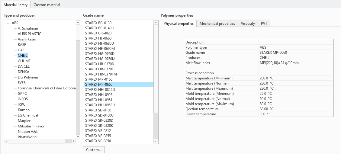 STAREX MP-0660 physical properties