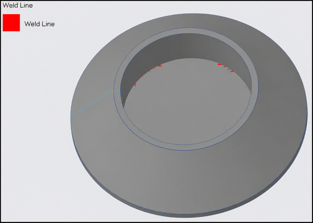 Weld line analysis with Cevian-V 110