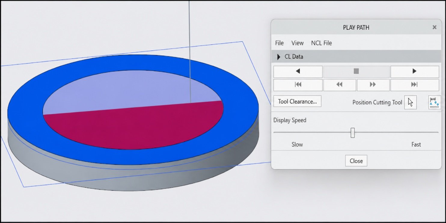 Dog bowl CNC simulation path