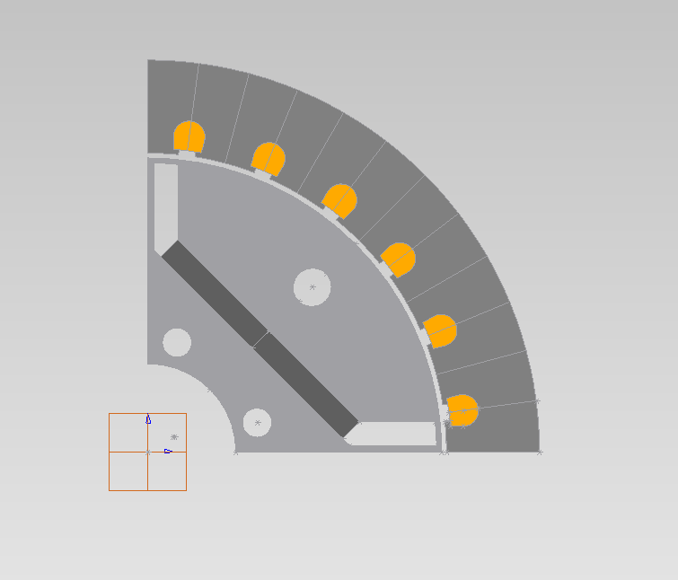 Quarter replicated JMAG motor cross-section