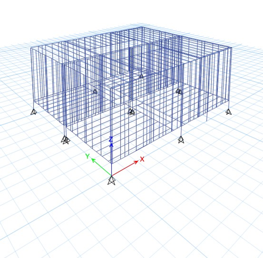 LUSAS modular building frame model