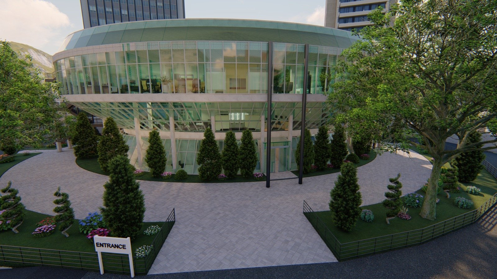 Elevated facade garden