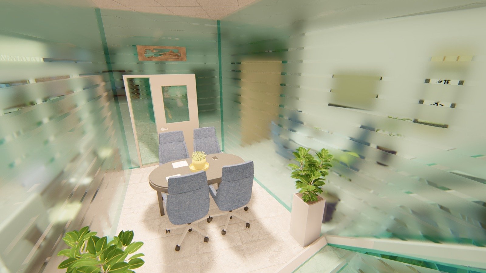 Revit interior rendered view 02