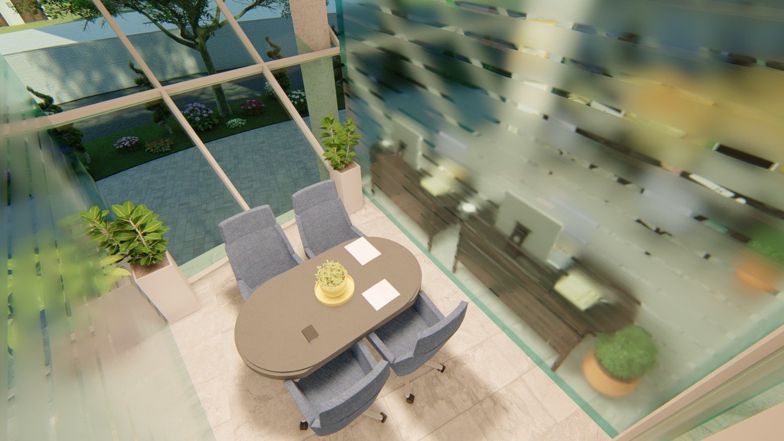 Revit interior rendered view 04