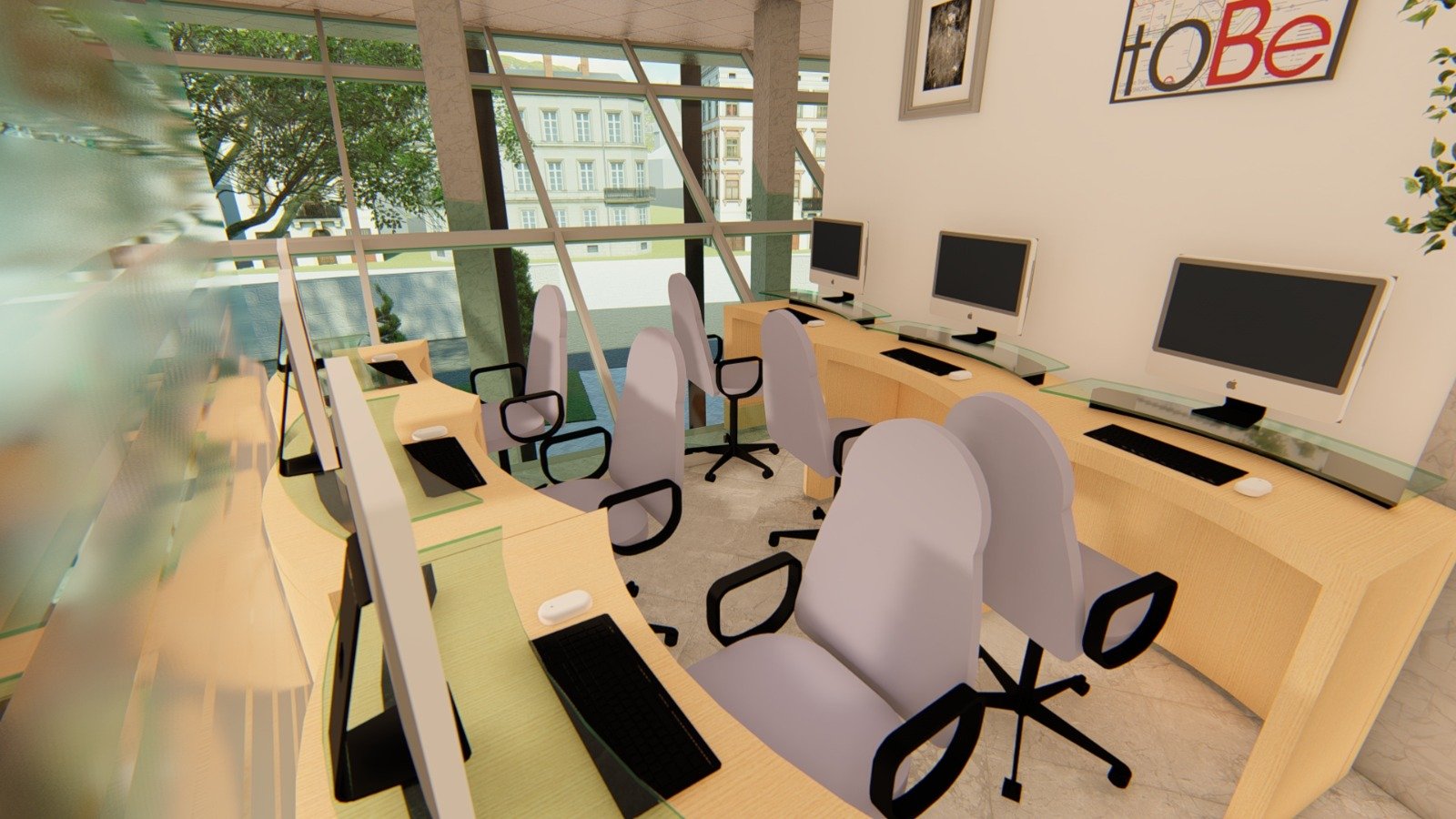 Revit interior rendered view 09