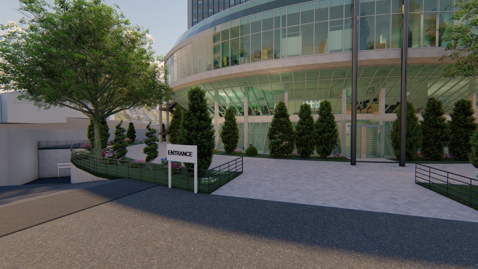 Plaza main entrance