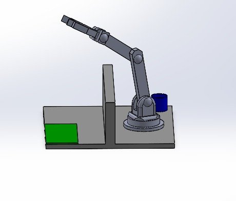 Robotic arm base-platform rendering