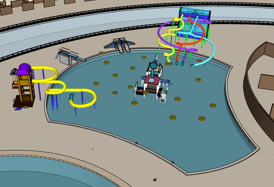 Main pool plan SketchUp view