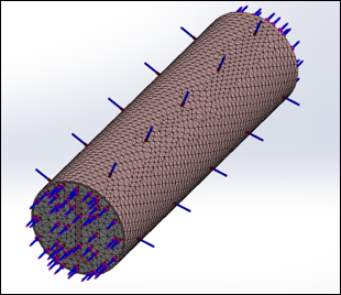 Meshed composite column