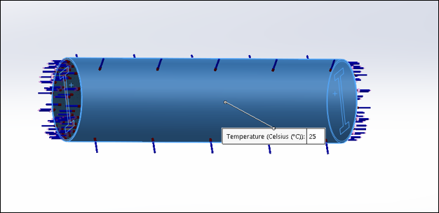 Thermal boundary condition on composite column