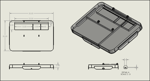 Lunchbox cover engineering drawings